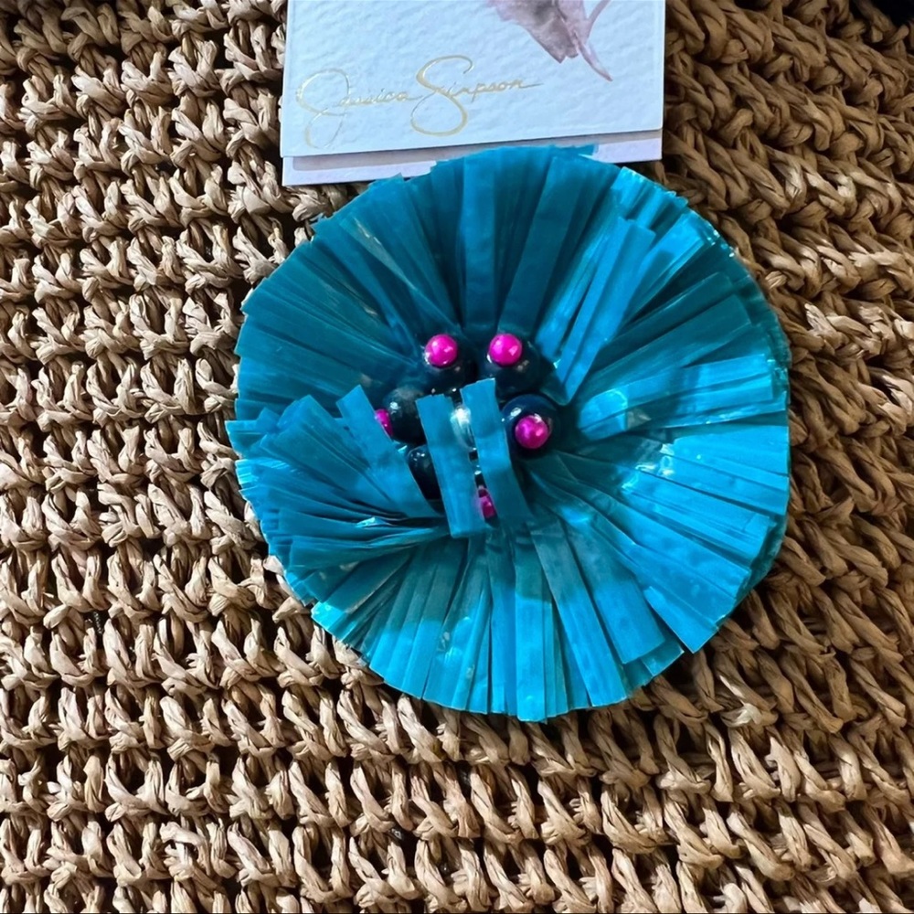 Jessica Simpson St. Pete Straw Tote - Toast Blue - Picture 4 of 12